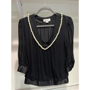 Adampluseve by Adam Lippes‎ Pearl Neckline Blouse Size 2